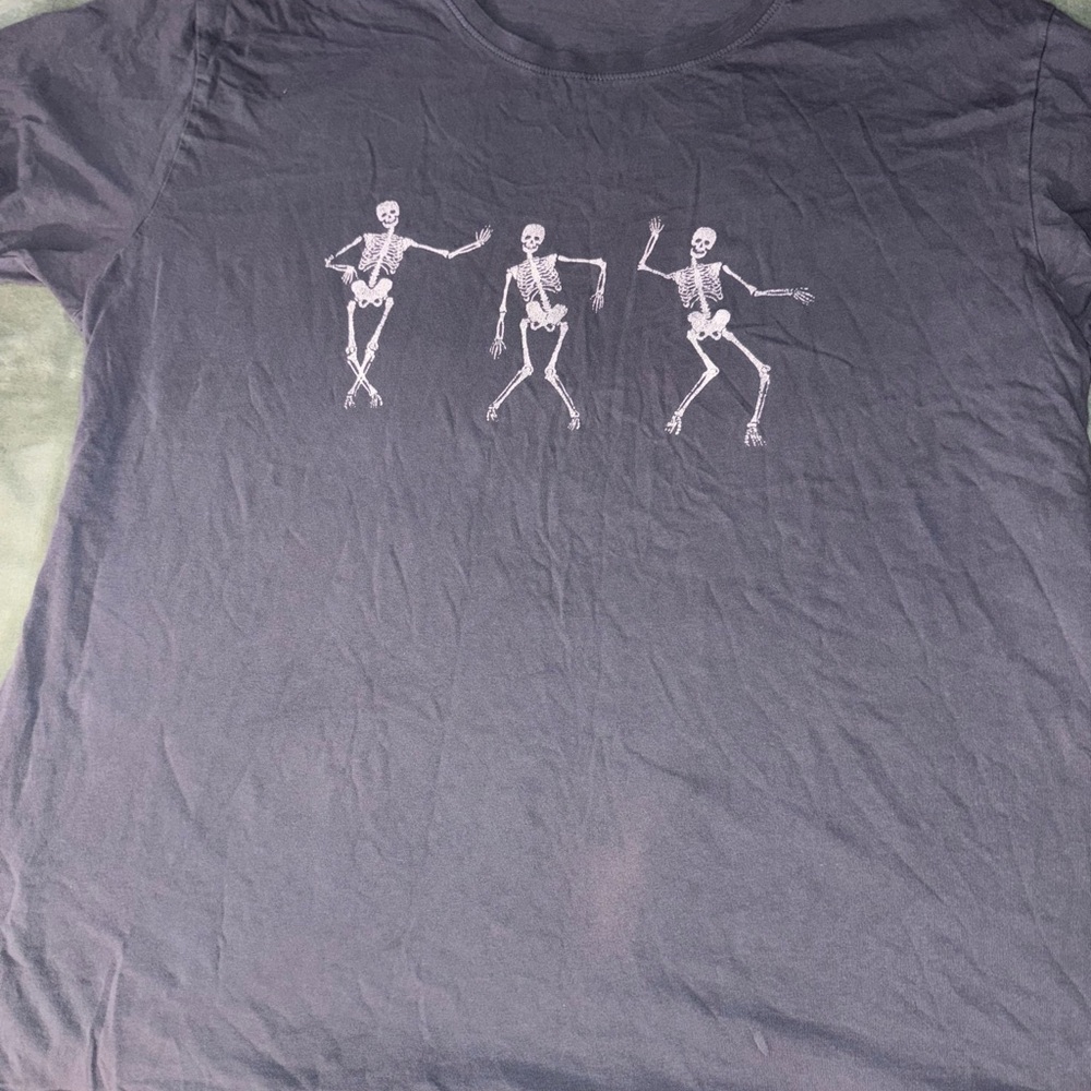 Dancing Skeleton Graphic Tee - Black